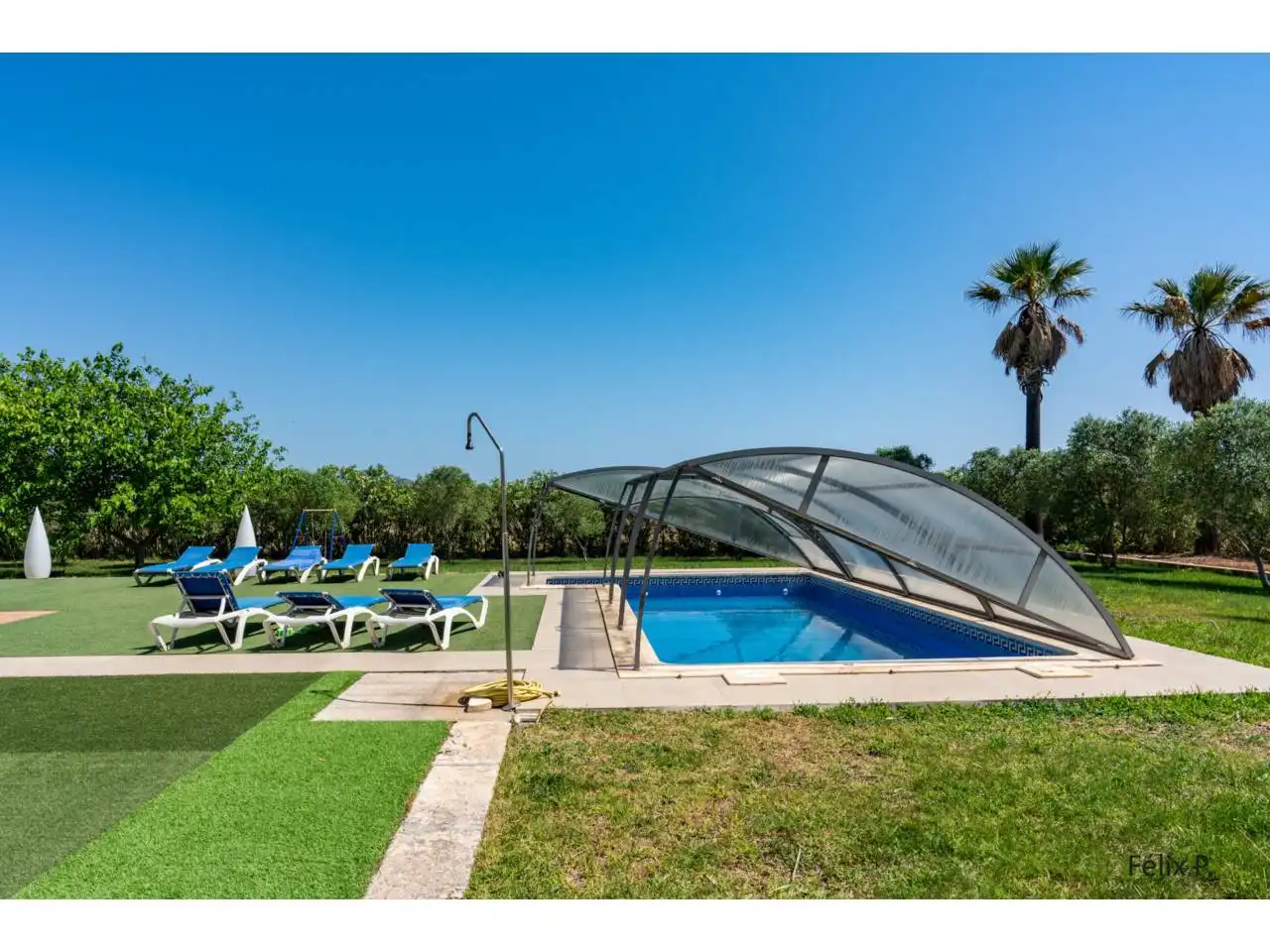 Piscina de Finca rústica en venda en Muro amb Aire condicionat, Jardí privat i Terrassa