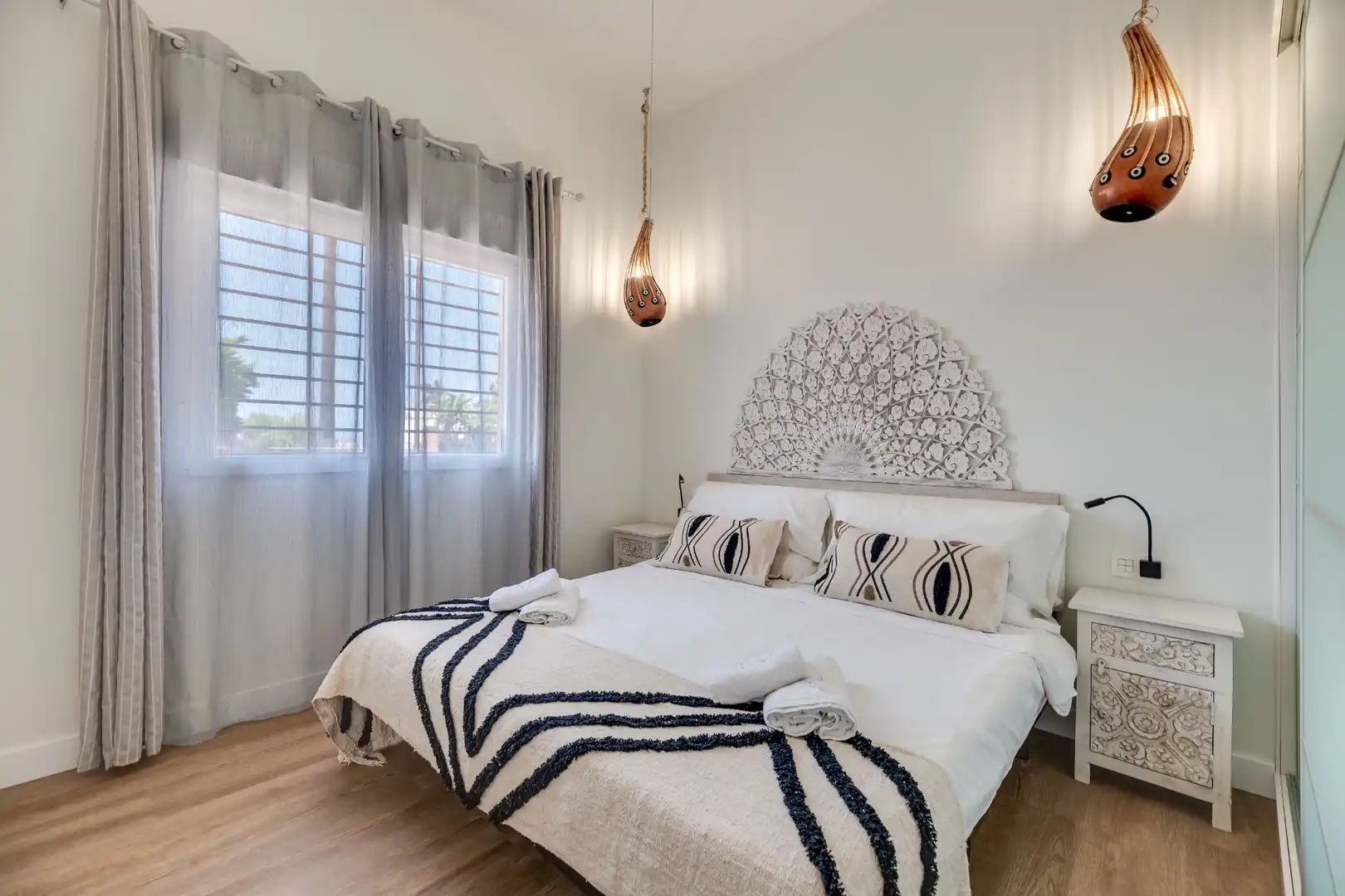 Dormitori de Apartament de lloguer en Málaga amb Aire condicionat, Parquet i Moblat