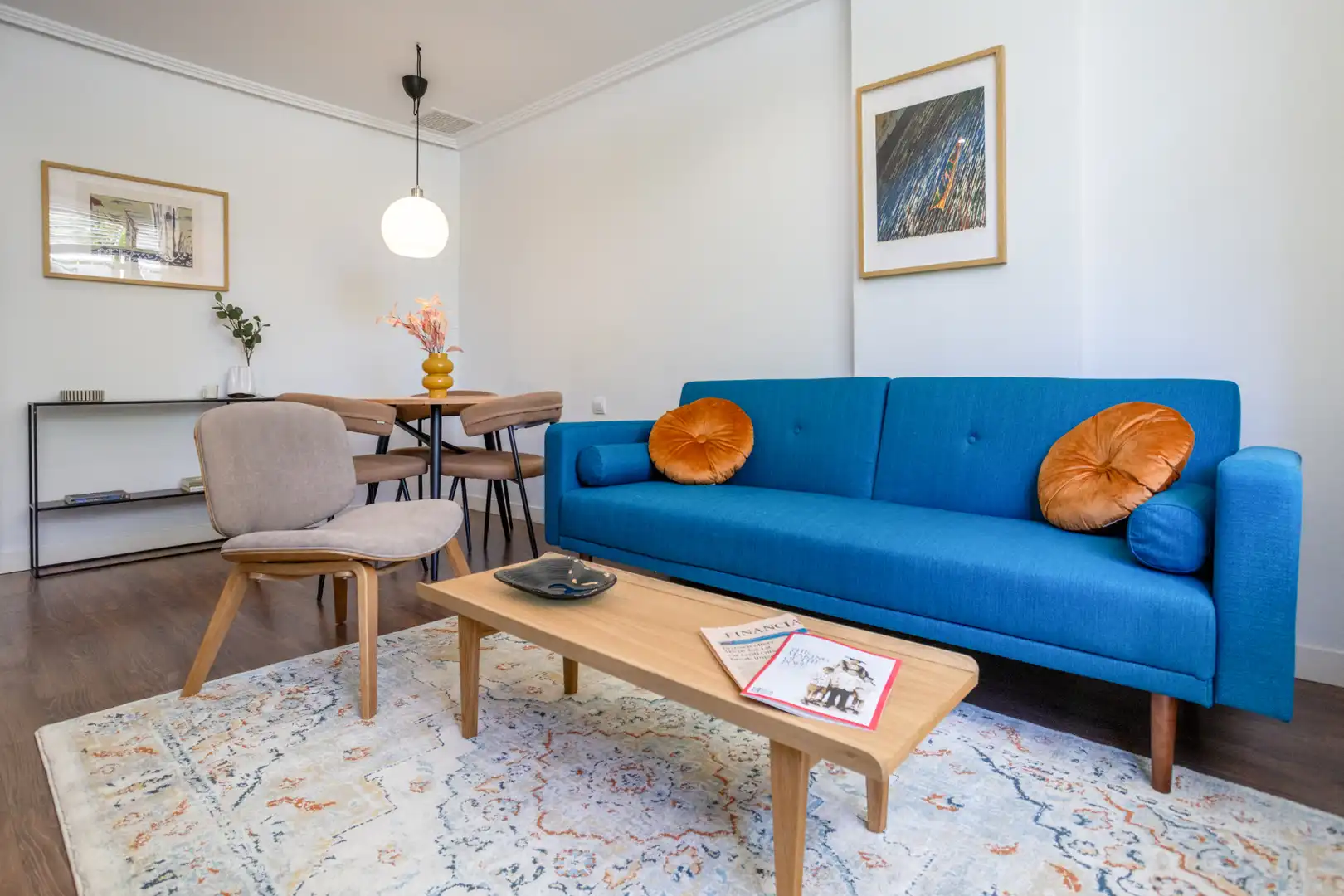 Living room of Apartments for rent in Madrid  with Air Conditioner, Heating and Furnished