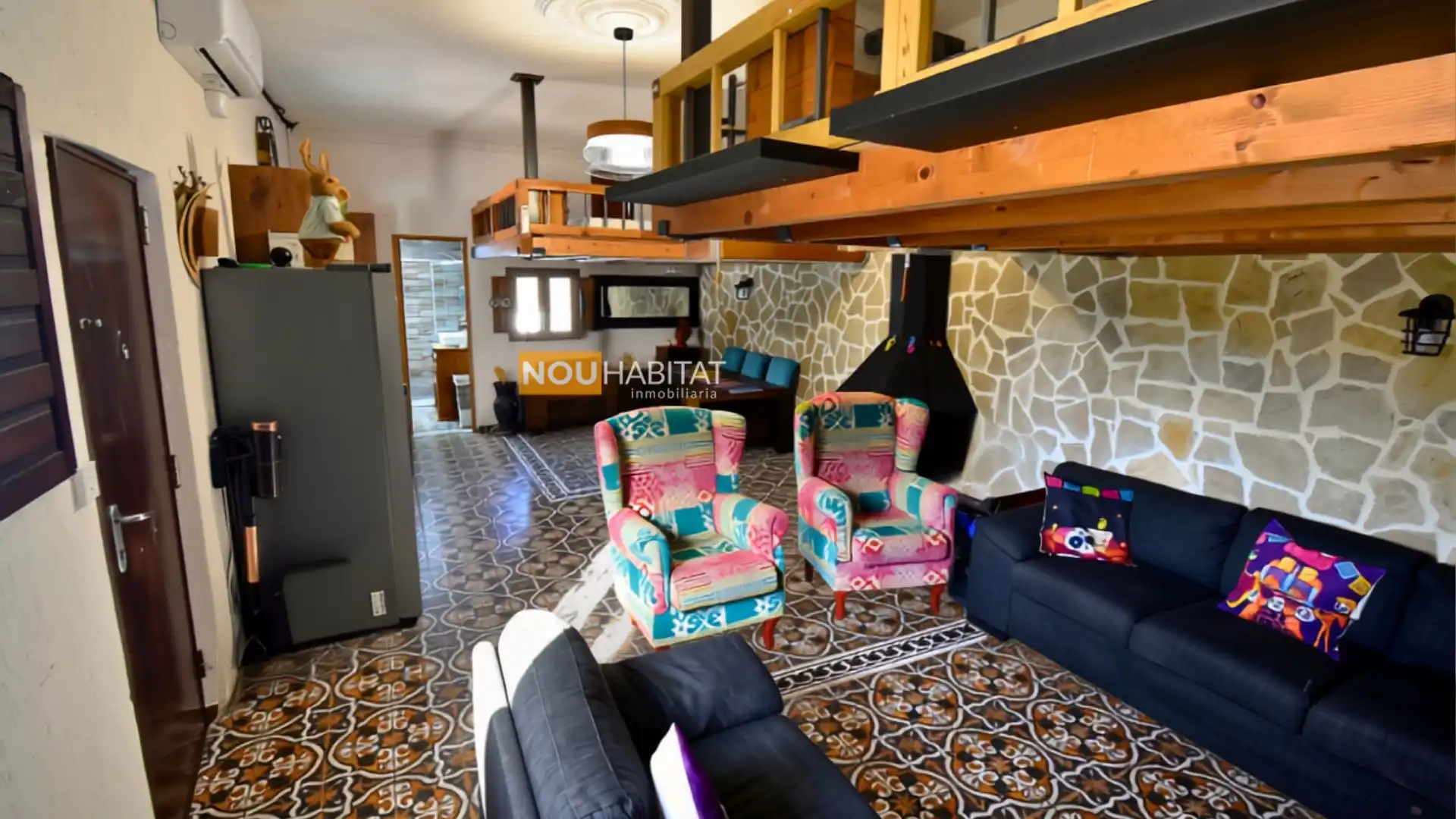 Sala de estar de Casa o chalet en venta en Montroi / Montroy con Aire acondicionado, Jardín privado y Terraza