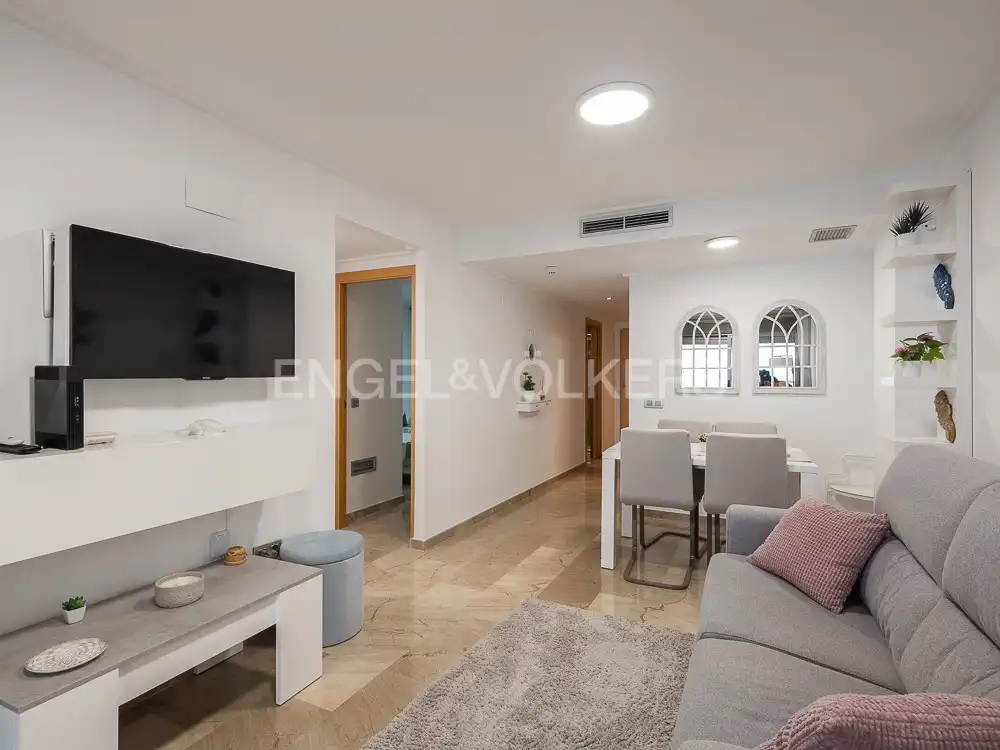 Sala de estar de Piso en venta en Oropesa del Mar / Orpesa con Aire acondicionado, Calefacción y Terraza