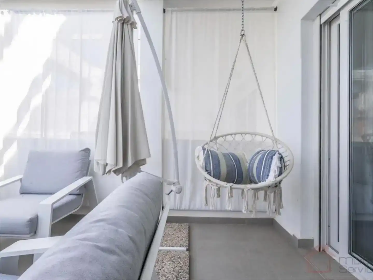 Balcony of Flat for sale in Torre-Pacheco  with Air Conditioner, Swimming Pool and Furnished