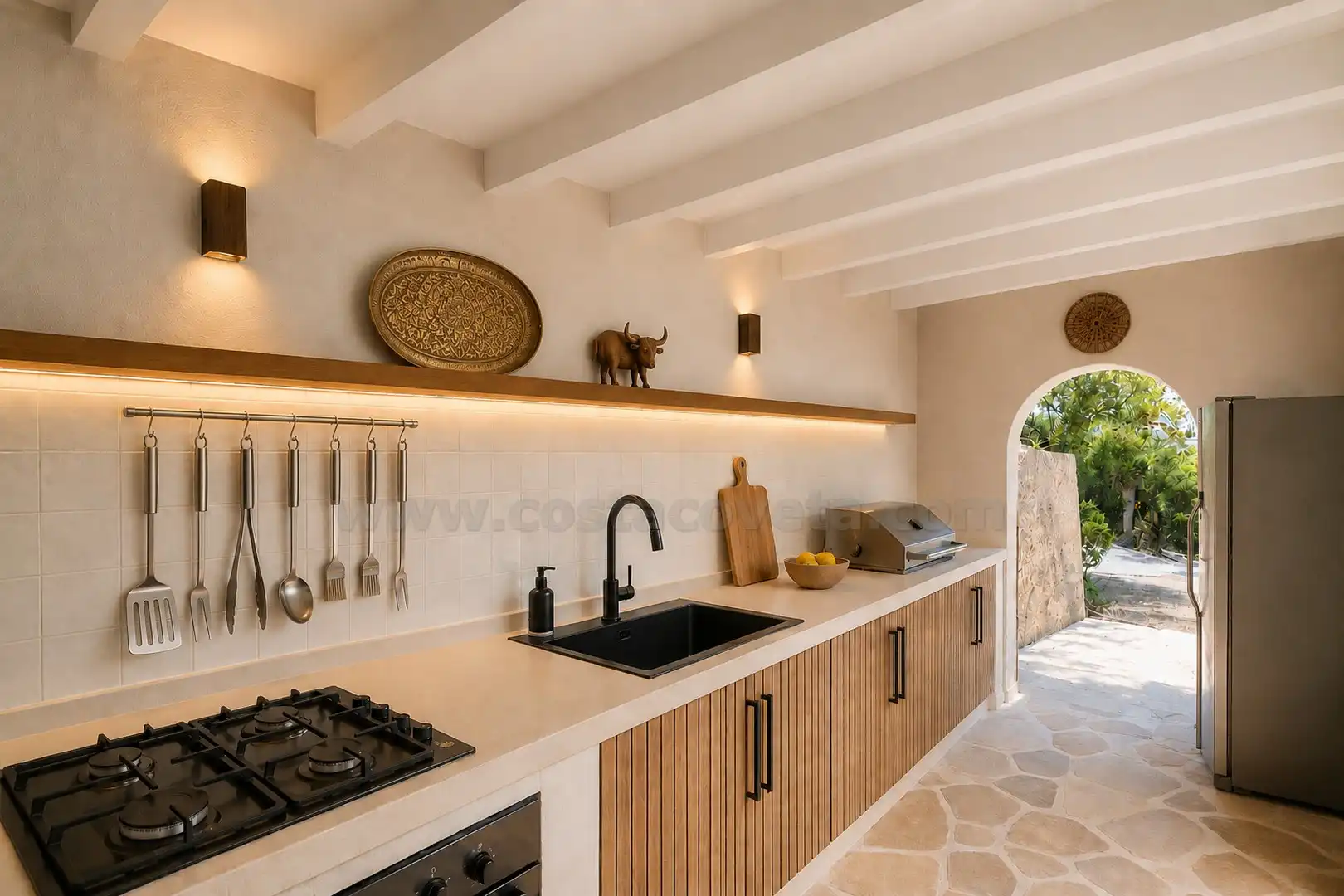 Cuina de Casa o xalet en venda en El Campello amb Aire condicionat, Jardí privat i Terrassa