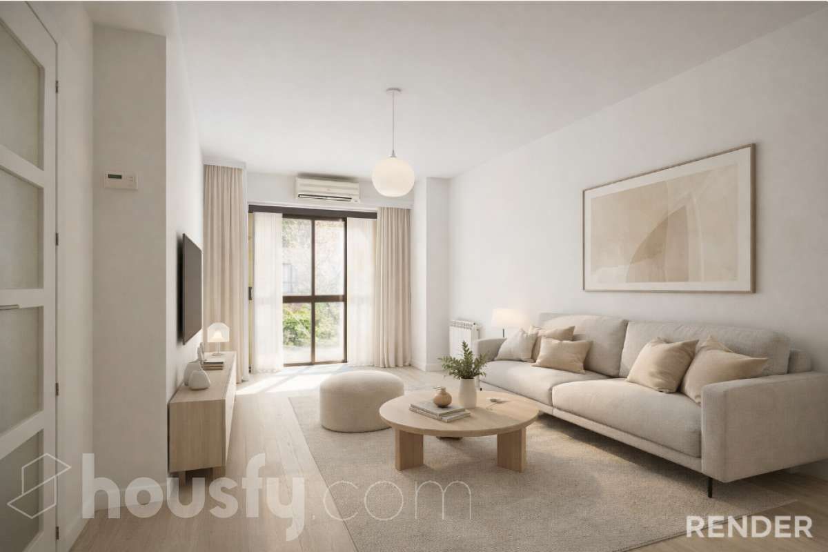 Sala de estar de Piso en venta en  Madrid Capital con Aire acondicionado