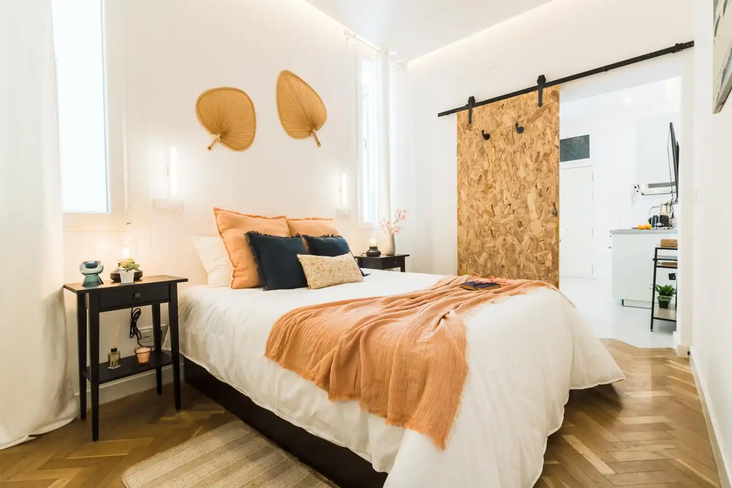 Habitación de Apartamento de alquiler en Madrid con Aire acondicionado, Calefacción y Parquet