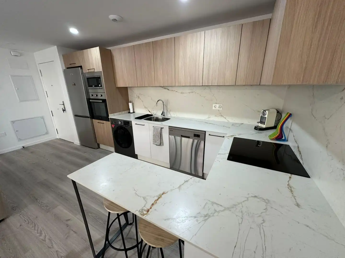 Kitchen of Flat for sale in Benalmádena  with Air Conditioner, Terrace and Community pool