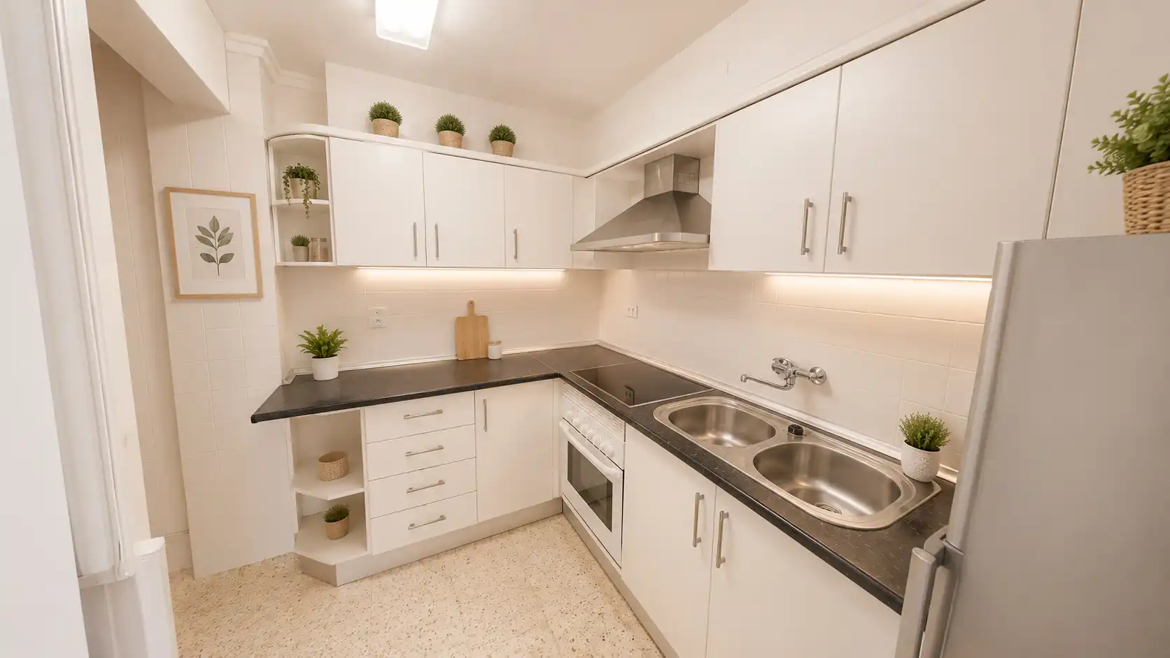Küche von Wohnung zum Verkauf in Alicante / Alacant mit Parkett, Terrasse und Möbliert