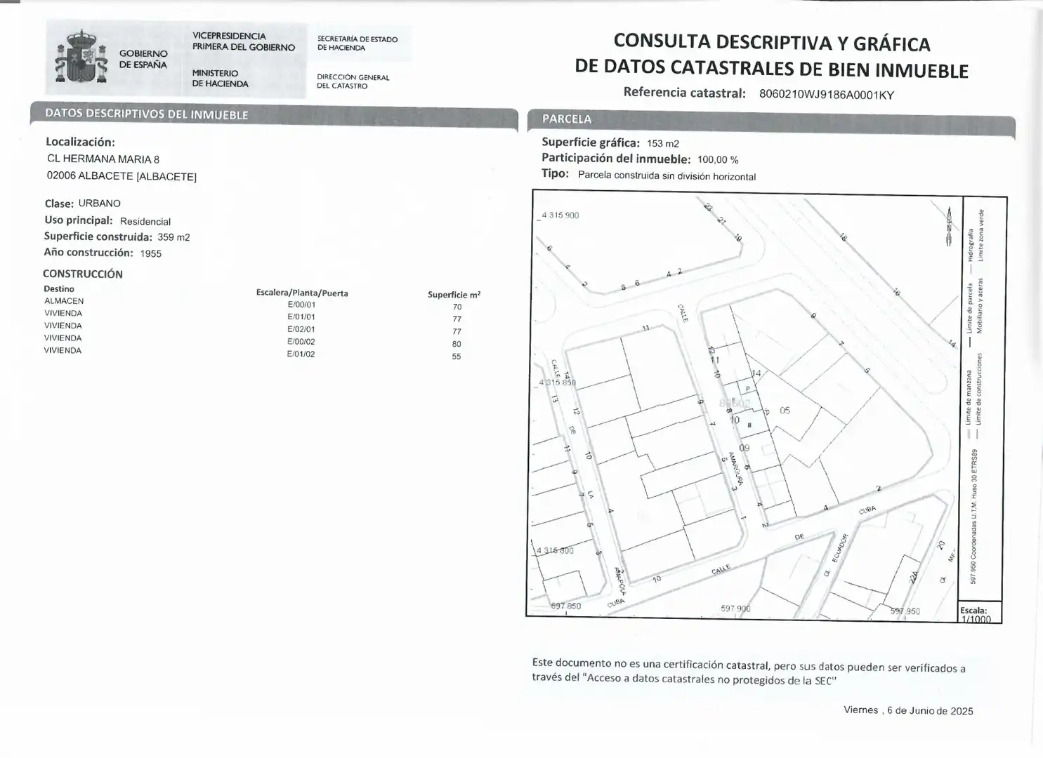 Terreny residencial en venda a Calle de la Hermana Maria