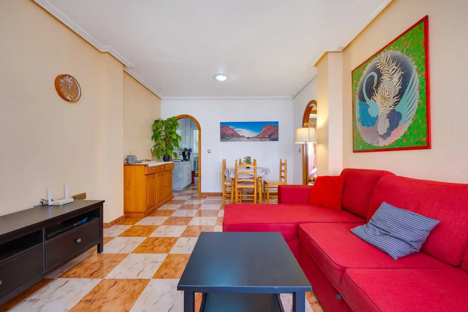 Sala d'estar de Pis en venda en Orihuela amb Aire condicionat, Terrassa i Moblat