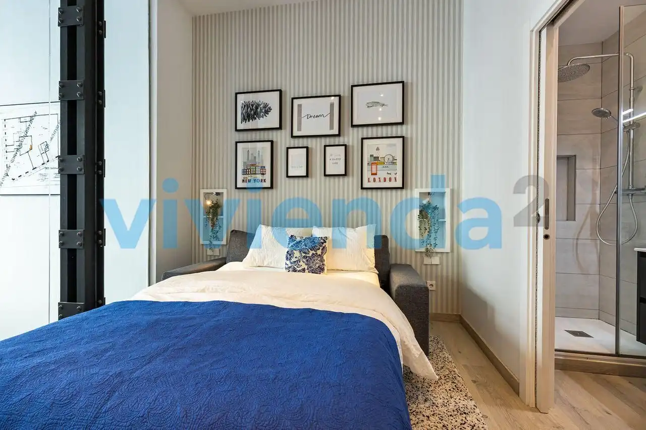 Schlafzimmer von Wohnung zum Verkauf in Madrid mit Klimaanlage, Heizung und Möbliert
