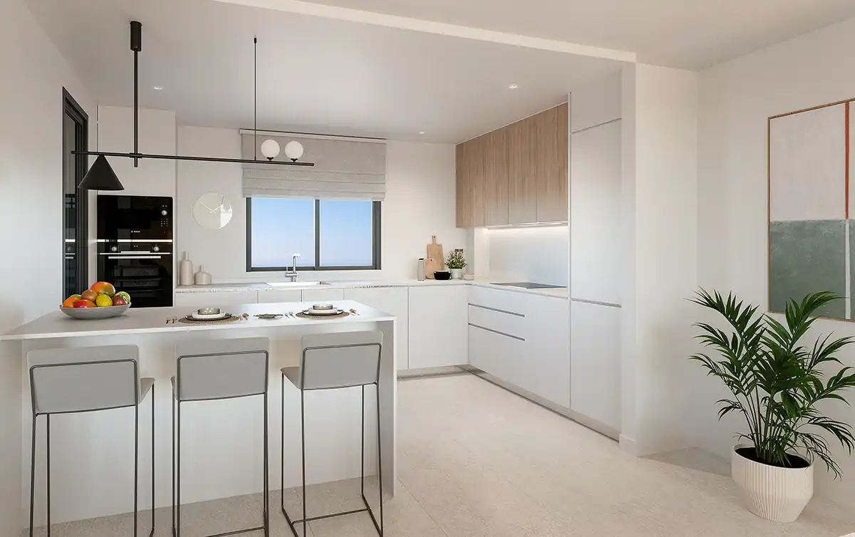 Küche von Maisonette zum Verkauf in Marbella mit Klimaanlage, Heizung und Terrasse