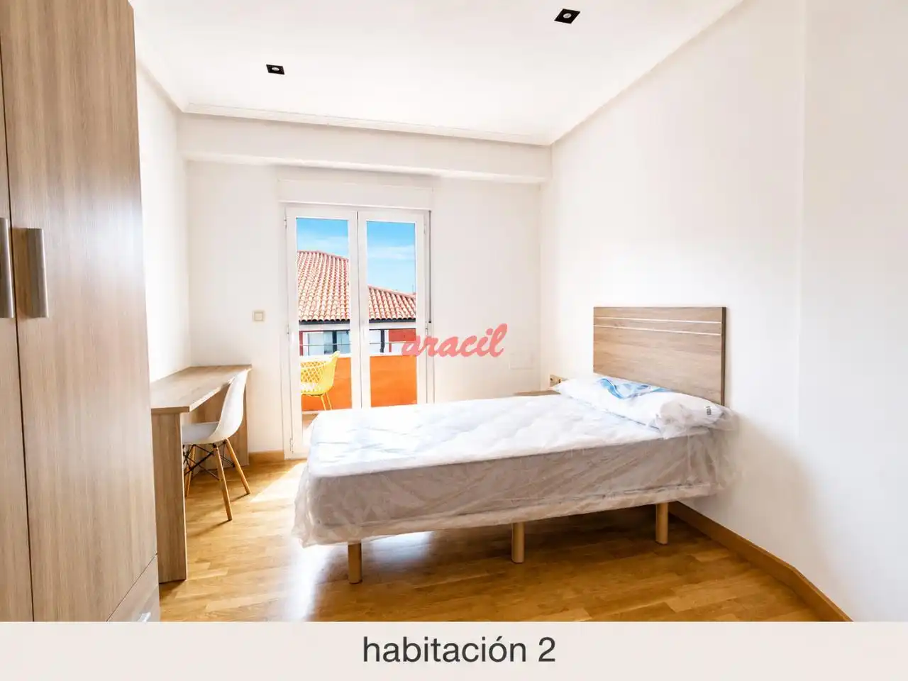 Schlafzimmer von Wohnung zur untervermieten in Ourense Capital  mit Heizung und Möbliert
