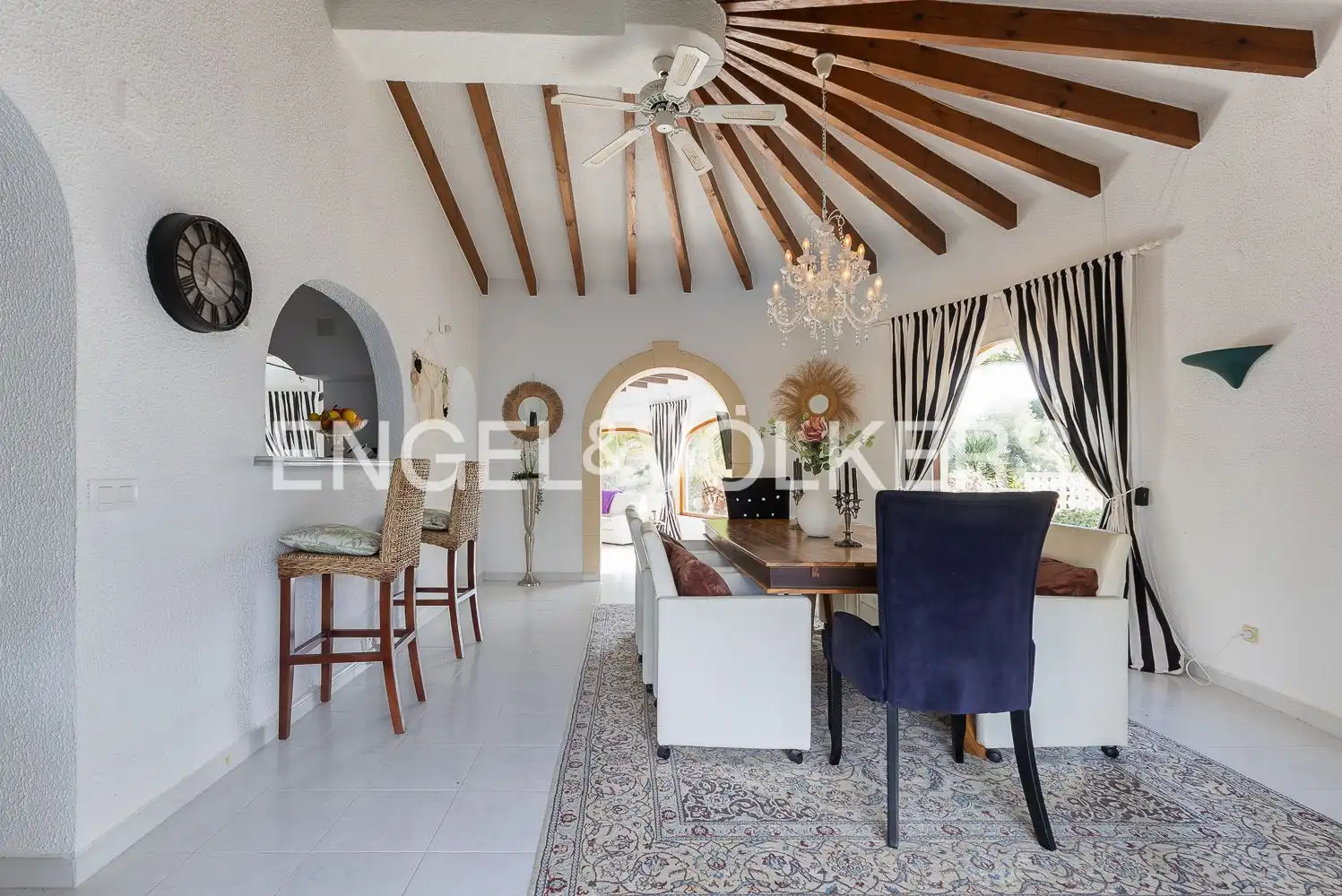 Dining room of Houses for sale in Jávea / Xàbia  with Air Conditioner, Heating and Private garden