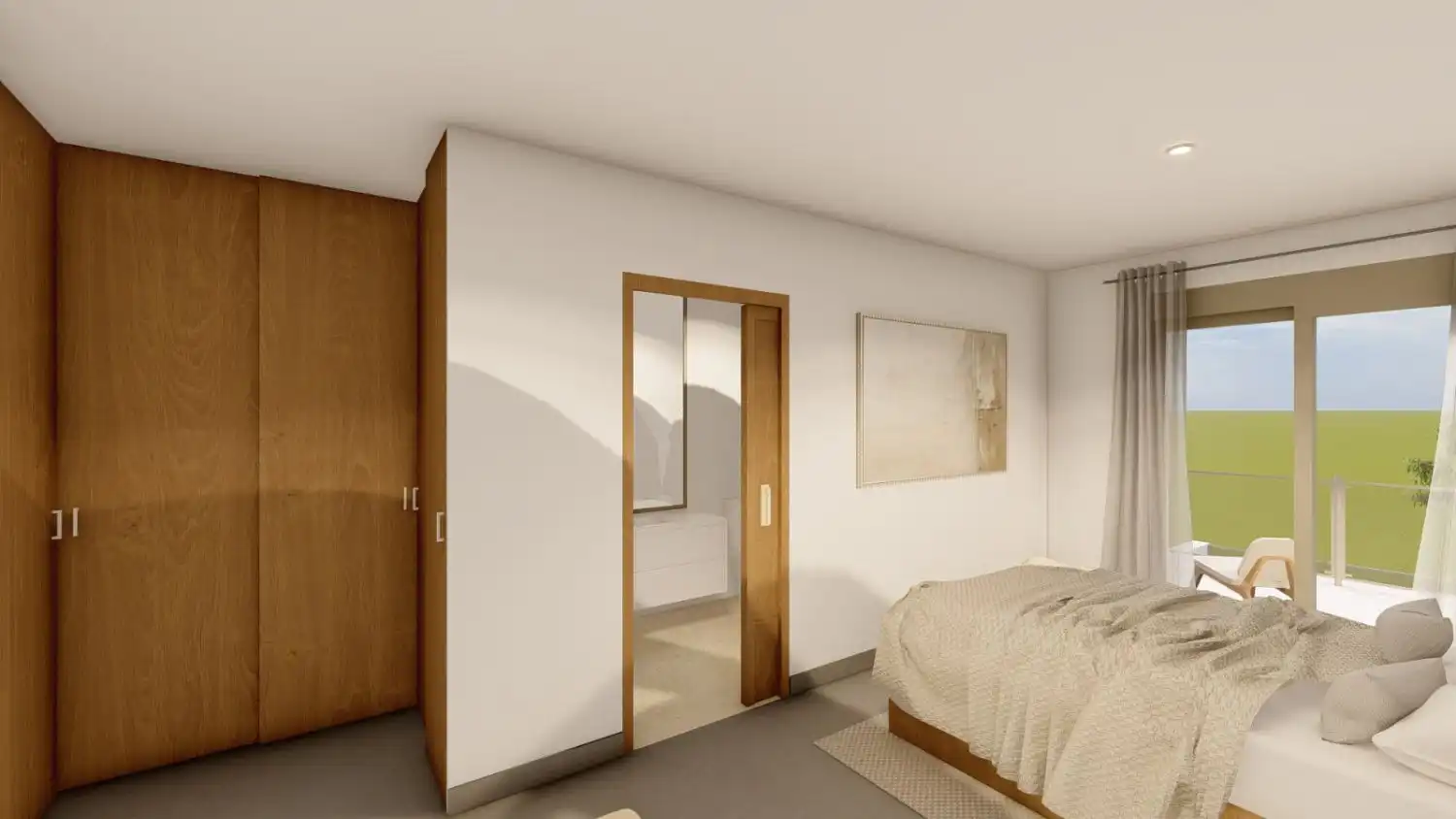 Bedroom of Houses for sale in Carcaboso  with Private garden, Terrace and Balcony