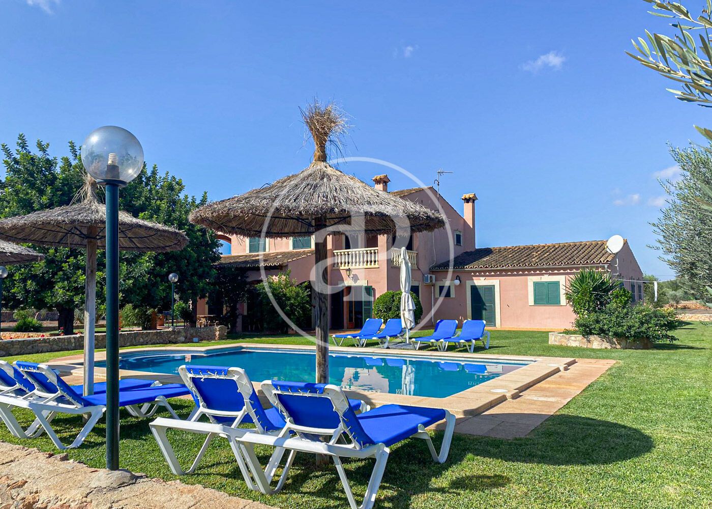 Garden of House or chalet to rent in Llucmajor  with Air Conditioner, Heating and Private garden