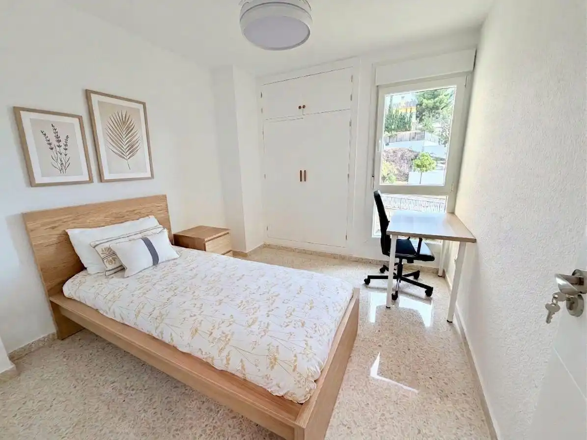 Bedroom of Flat for share in Málaga  with Terrace and Furnished