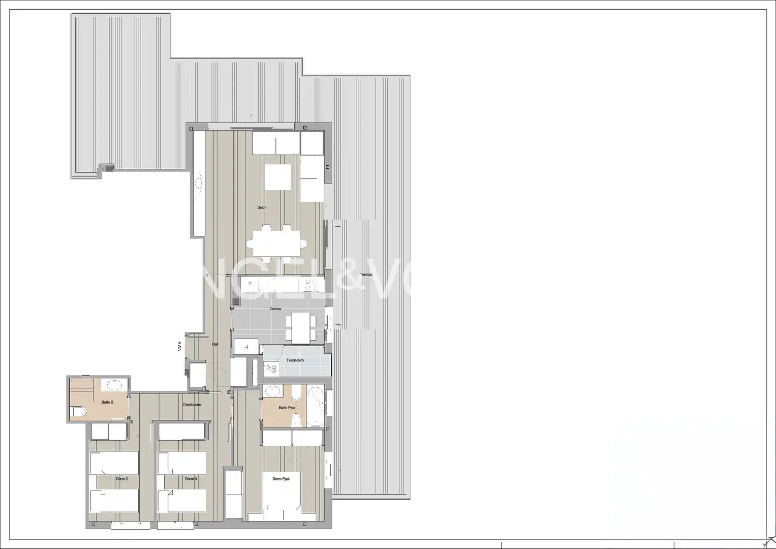 Dachboden zum Verkauf in Madrid mit Klimaanlage, Heizung und Terrasse