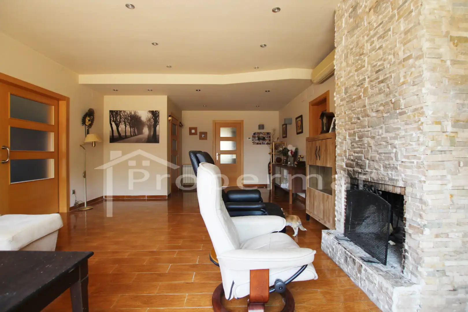 Sala de estar de Casa o chalet en venta en Sant Antoni de Vilamajor con Aire acondicionado, Calefacción y Jardín privado