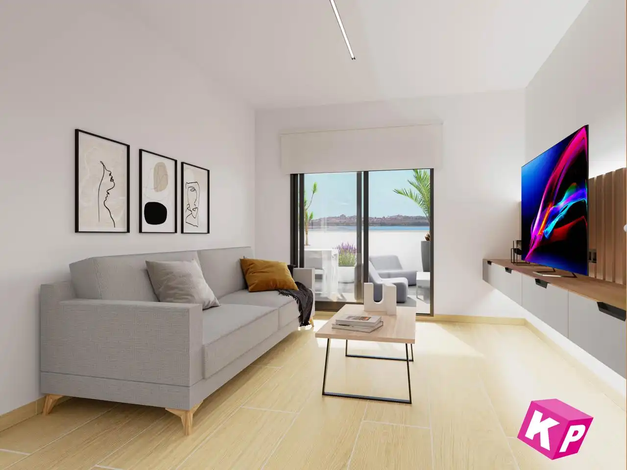 Sala de estar de Piso en venta en Guardamar del Segura con Aire acondicionado, Jardín privado y Terraza