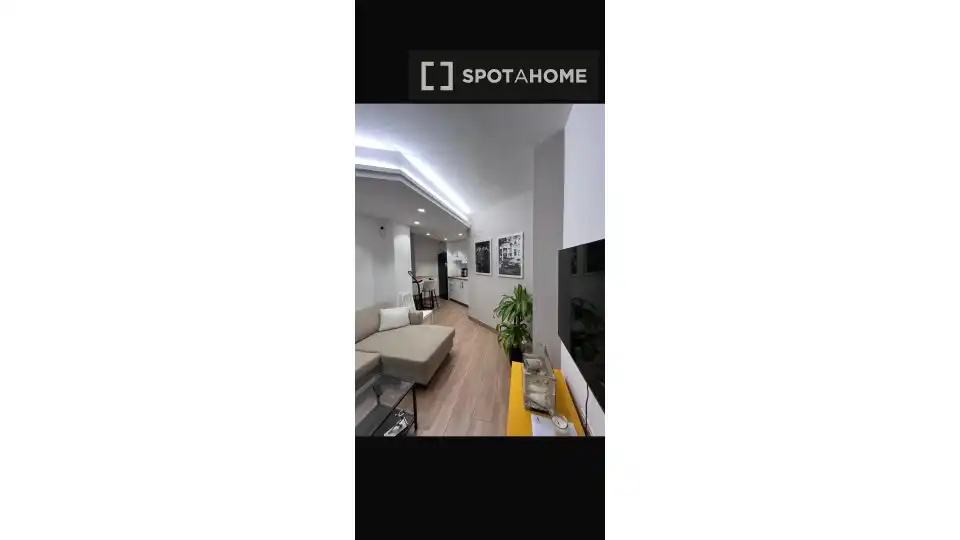 Sala d'estar de Apartament per a compartir en Granada amb Aire condicionat, Terrassa i Moblat