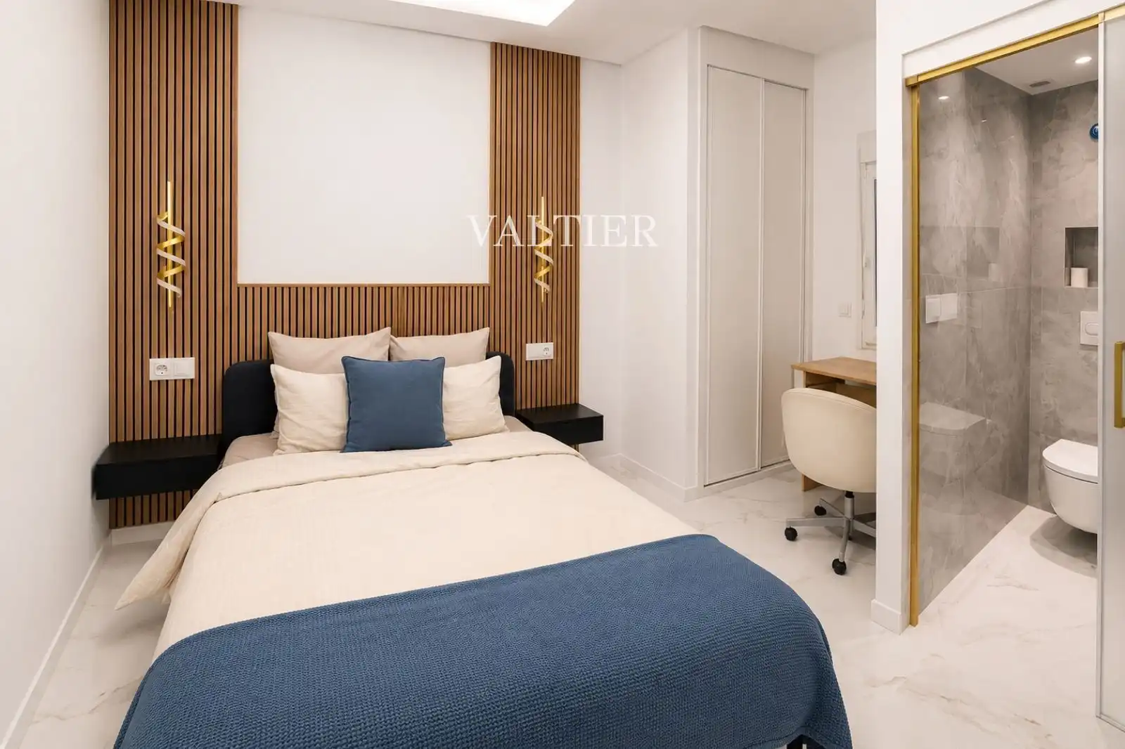 Schlafzimmer von Wohnung zur Miete in Madrid mit Klimaanlage, Heizung und Terrasse