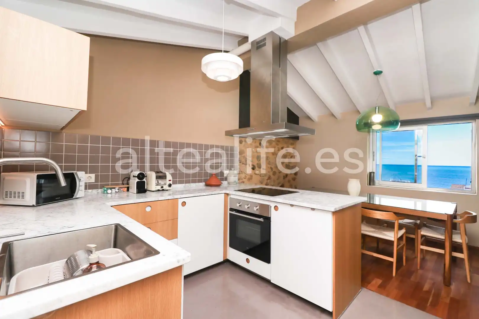 Cocina de Casa adosada en venta en Altea con Aire acondicionado, Parquet y Balcón
