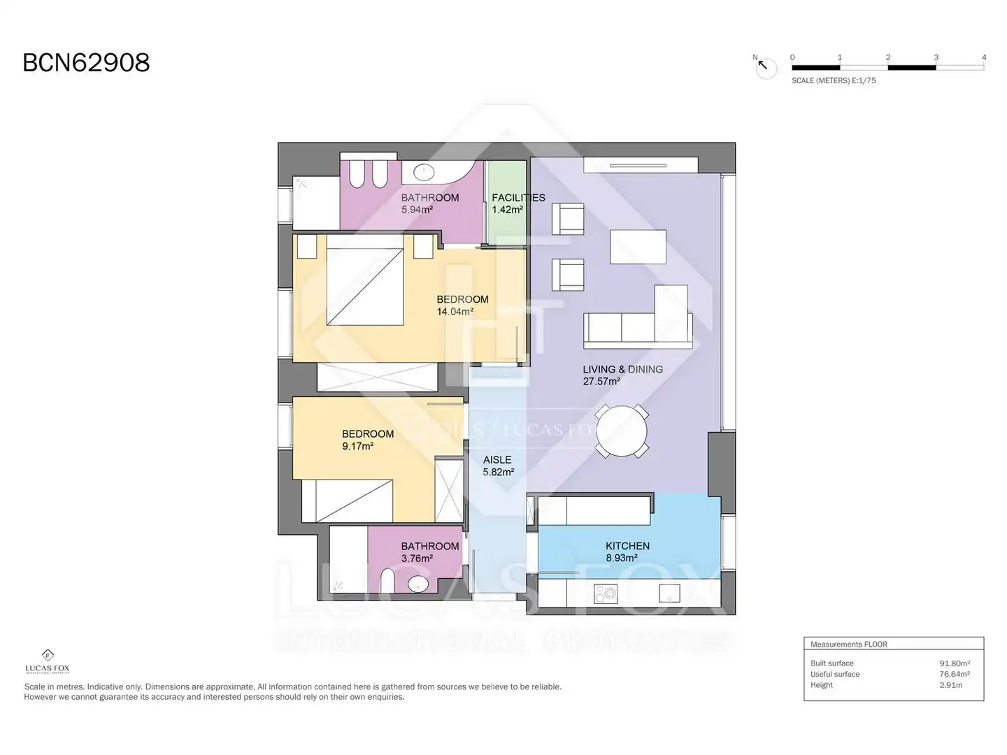 Piso en venta en Barcelona con Aire acondicionado, Calefacción y Parquet