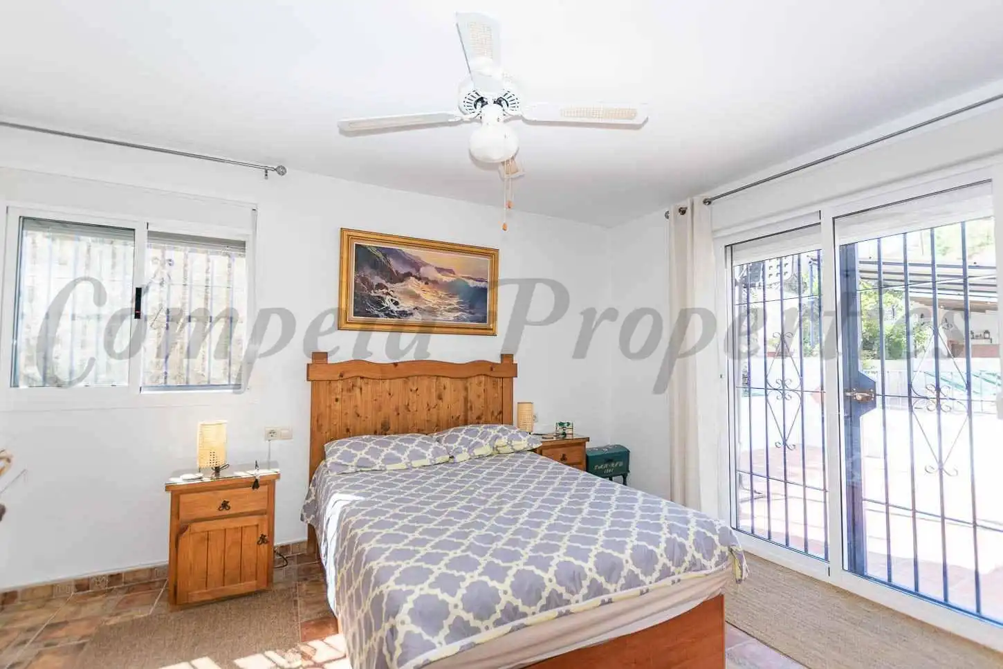 Bedroom of Houses for rent in Cómpeta  with Air Conditioner, Private garden and Terrace