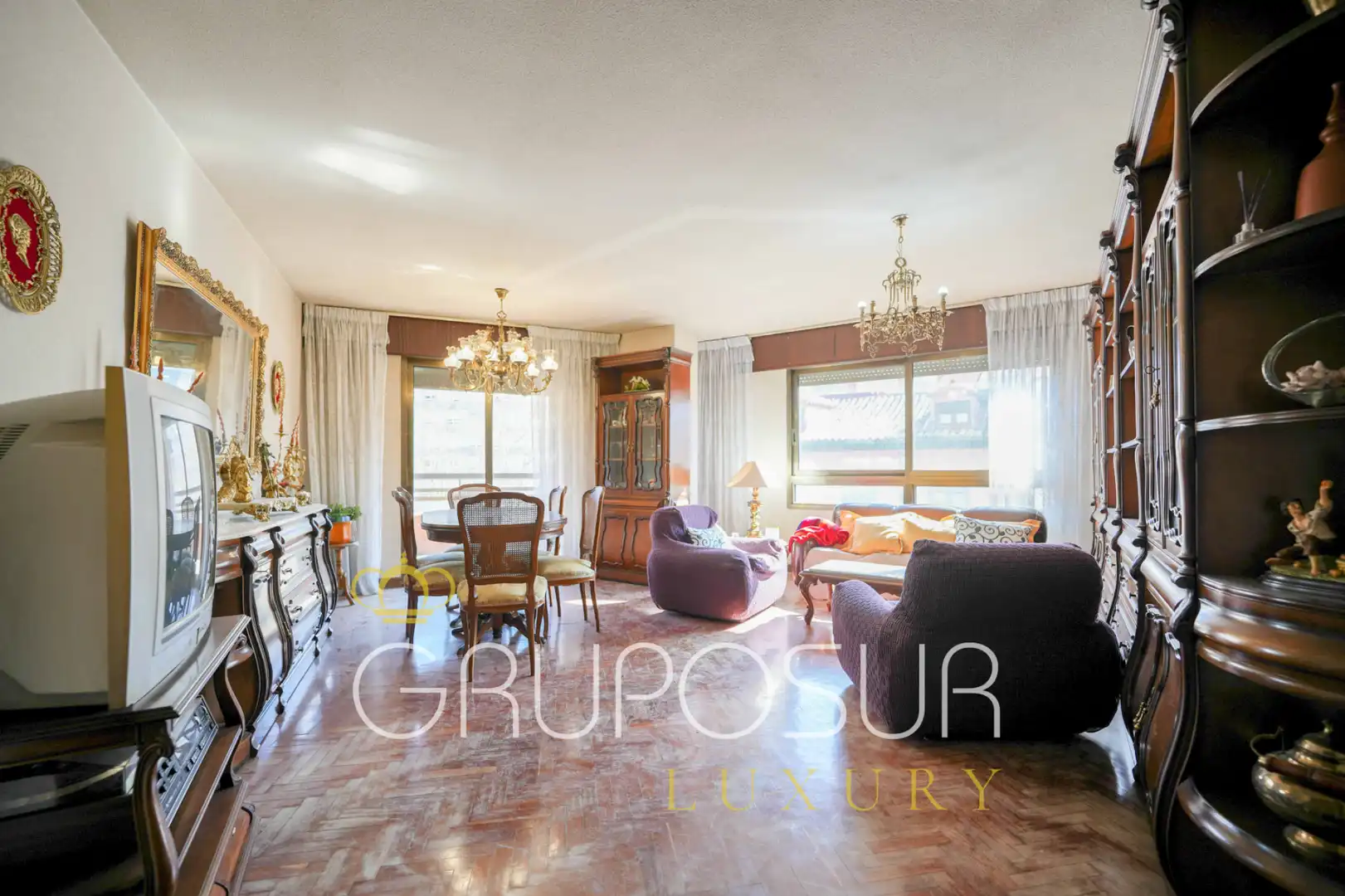 Sala de estar de Piso en venta en Valladolid con Calefacción, Parquet y Terraza