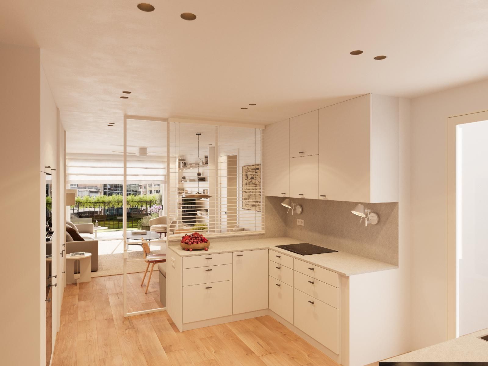 Kitchen of Flat for sale in  Barcelona Capital  with Air Conditioner, Heating and Terrace