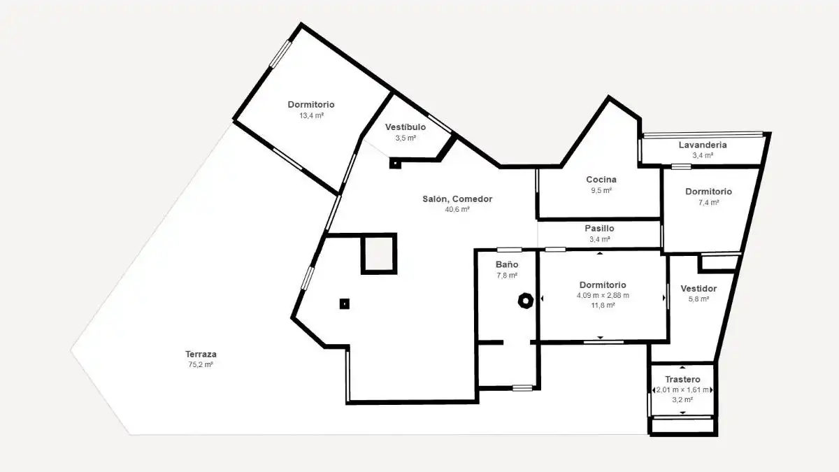 Ático en venta en  Palma de Mallorca con Aire acondicionado, Parquet y Terraza