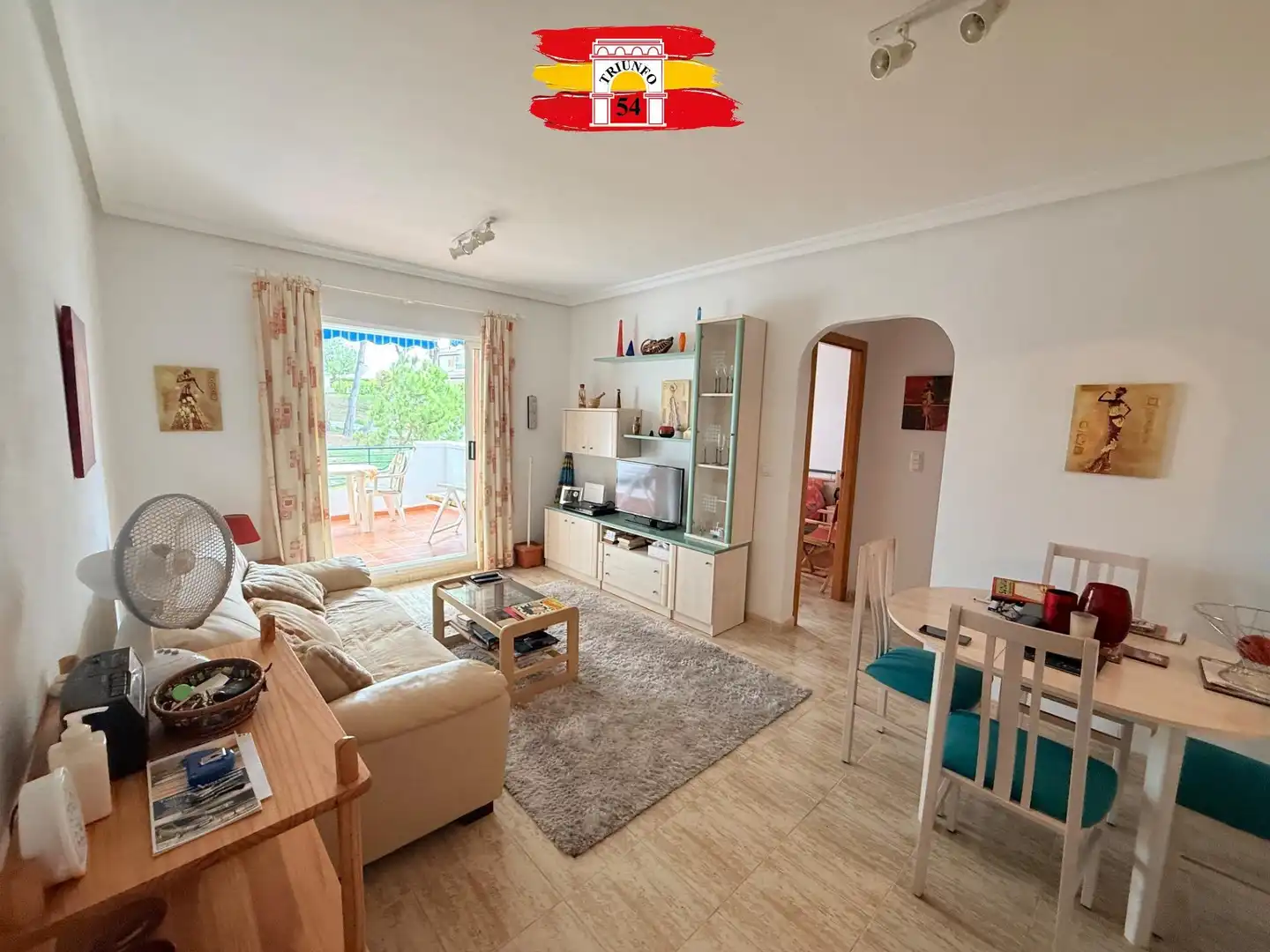 Sala de estar de Piso en venta en Pilar de la Horadada con Jardín privado, Trastero y Amueblado