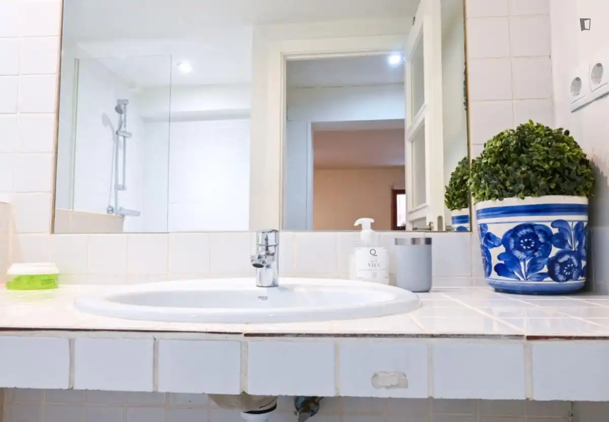 Bany de Apartament de lloguer en Madrid amb Calefacció, Moblat i Forn