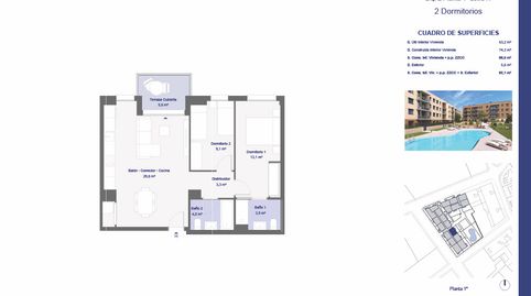 Foto 2 de Piso en venta en Hort de L’oca y Begònia, Sant Jordi, Tarragona