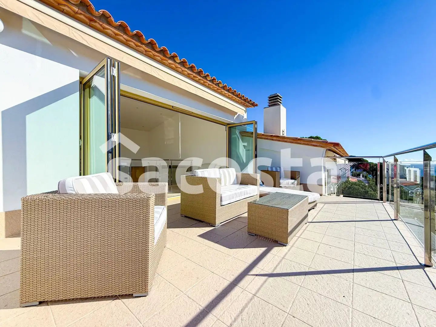 Terraza de Casa o chalet en venta en Blanes con Terraza, Piscina y Amueblado