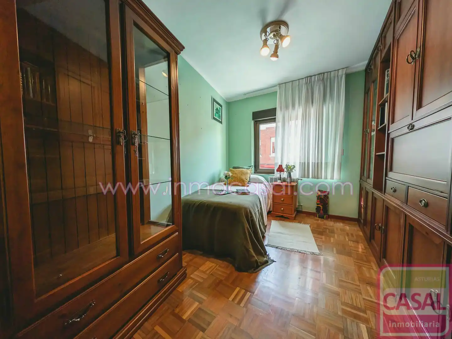 Schlafzimmer von Wohnung zum Verkauf in Mieres (Asturias) mit Heizung, Terrasse und Abstellraum