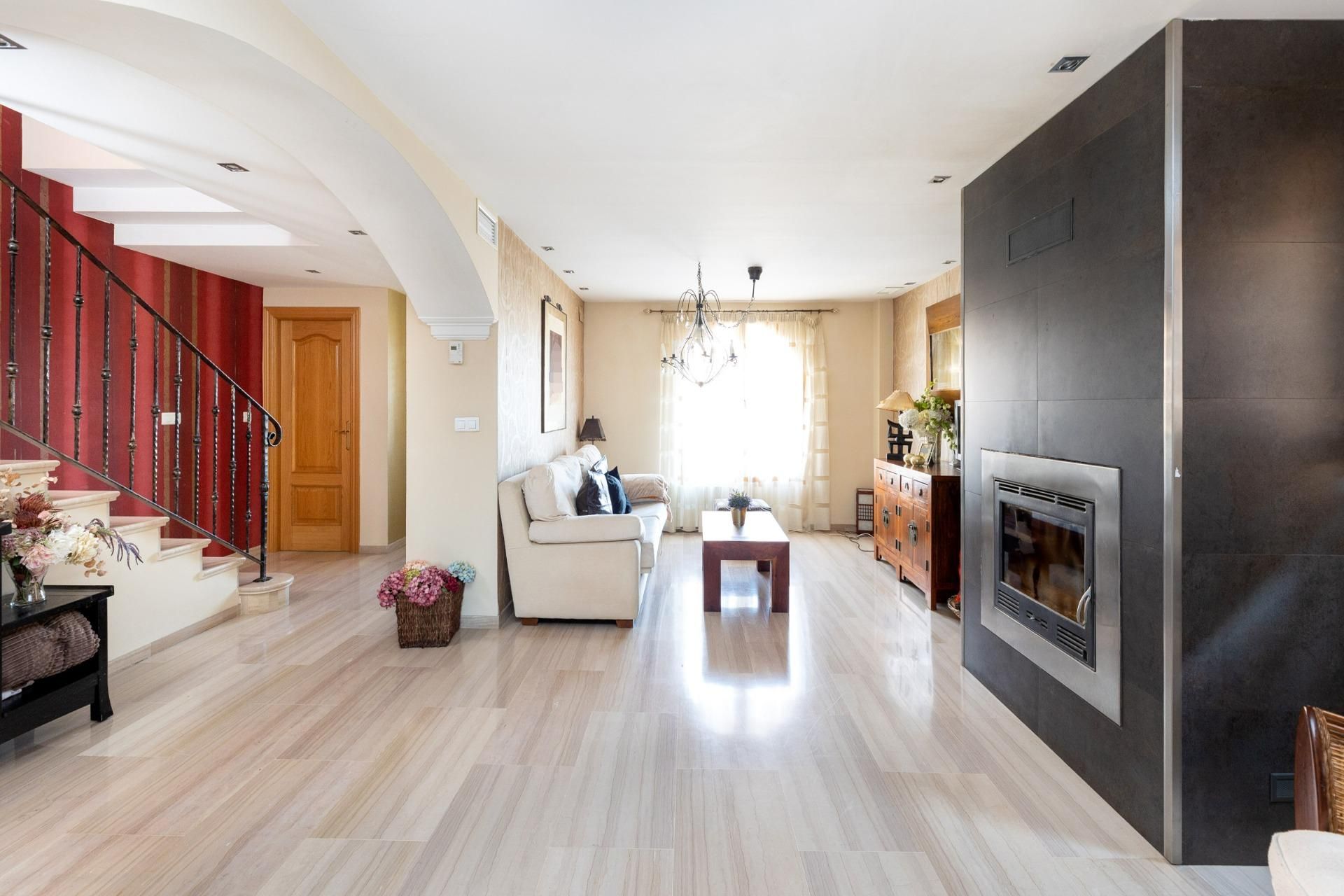 Living room of Single-family semi-detached for sale in Huétor Vega  with Air Conditioner, Heating and Private garden