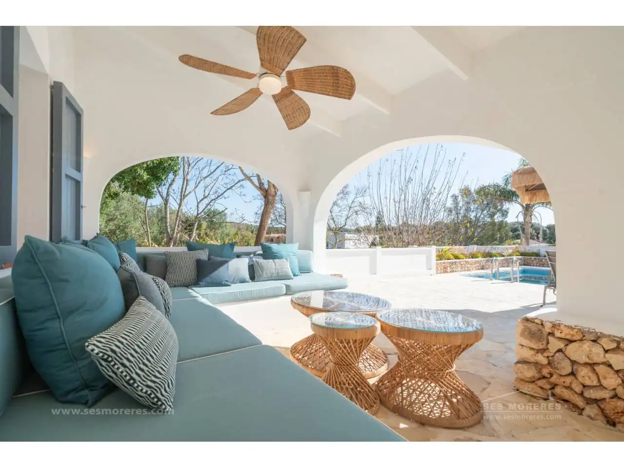 Terraza de Casa o chalet de alquiler en Alaior con Aire acondicionado, Jardín privado y Terraza