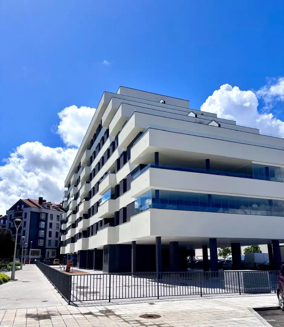 Exterior view of Flat for sale in Gijón   with Heating, Private garden and Parquet flooring