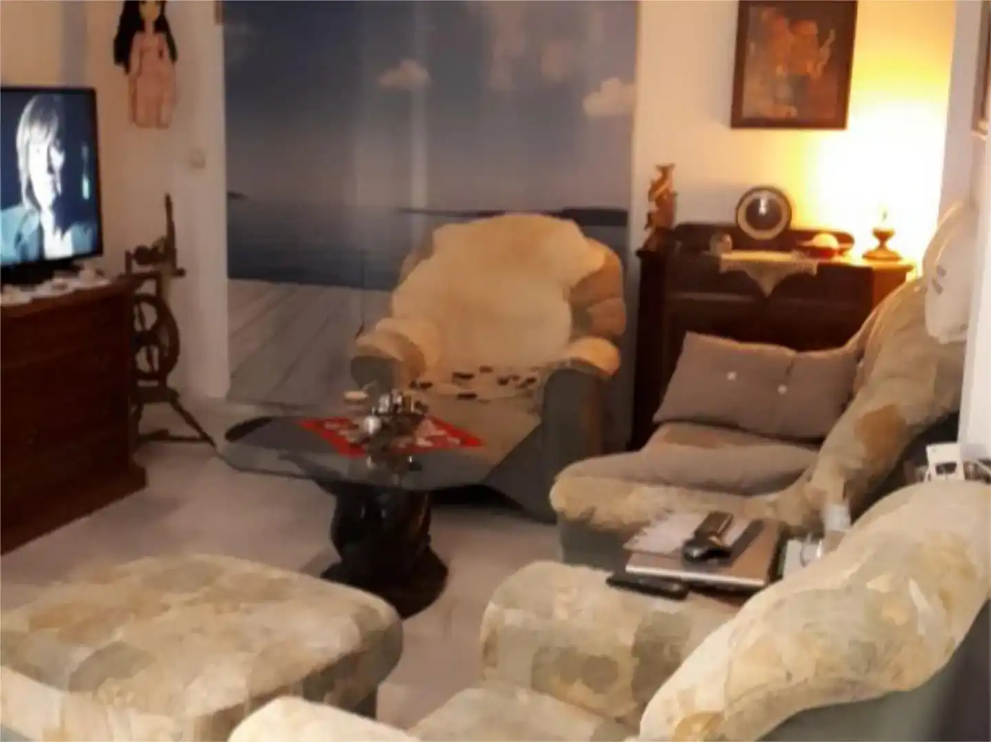 Sala d'estar de Àtic en venda en Roquetas de Mar amb Aire condicionat, Piscina i Balcó
