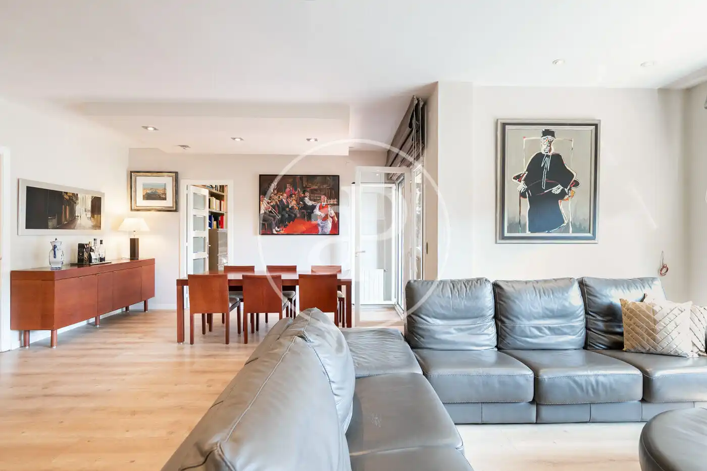 Sala de estar de Piso en venta en Barcelona con Calefacción, Jardín privado y Terraza