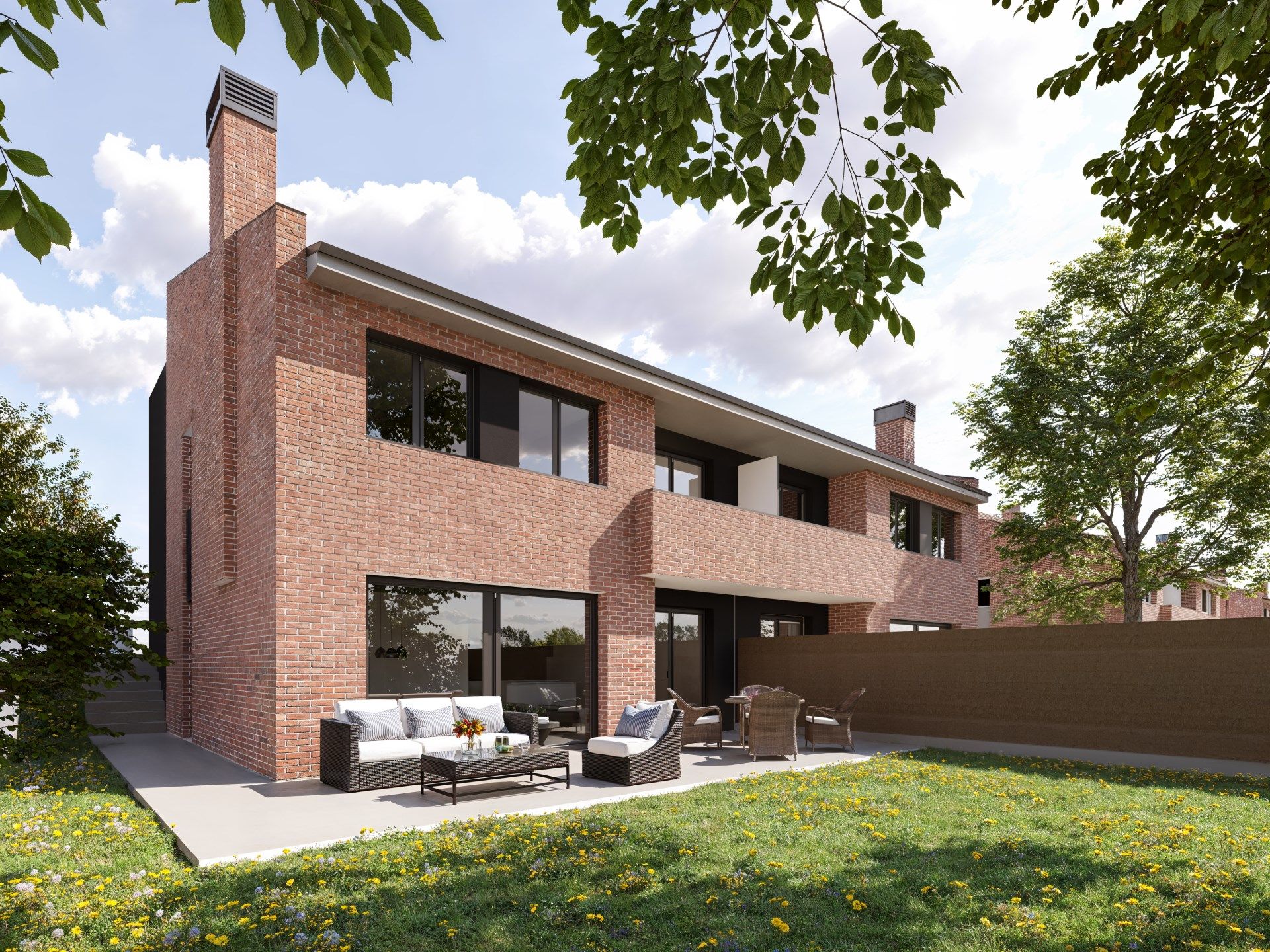 Exterior view of Single-family semi-detached for sale in La Roca del Vallès  with Air Conditioner, Heating and Terrace