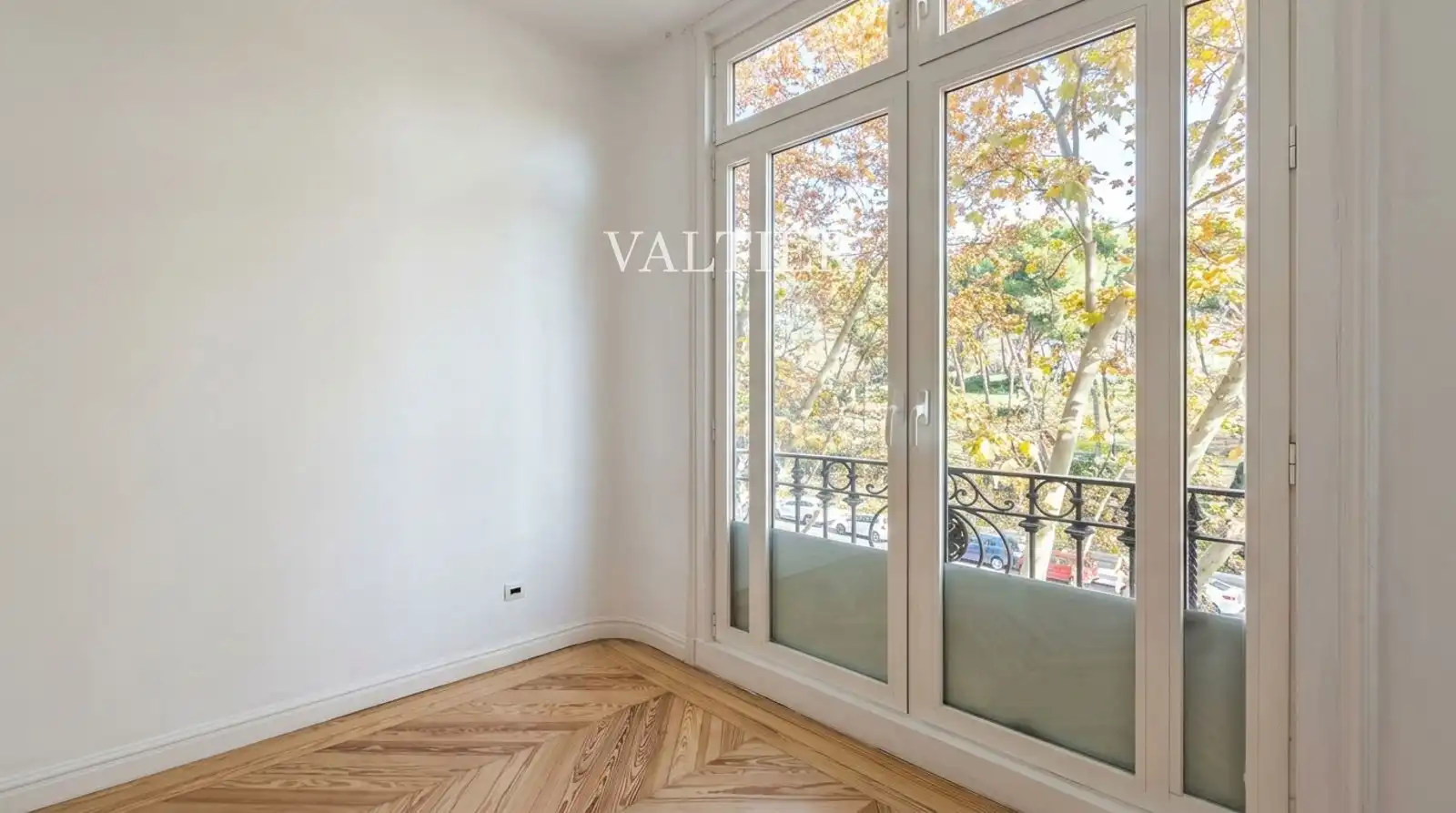 Schlafzimmer von Wohnung zur Miete in Madrid mit Klimaanlage, Heizung und Terrasse
