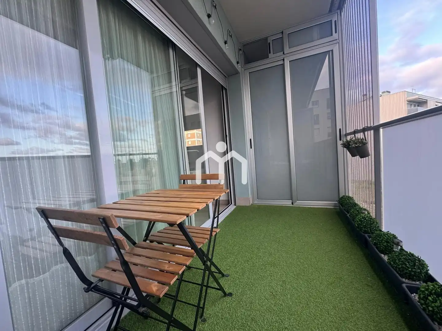 Terrace of Flat for sale in Badalona  with Air Conditioner, Heating and Parquet flooring