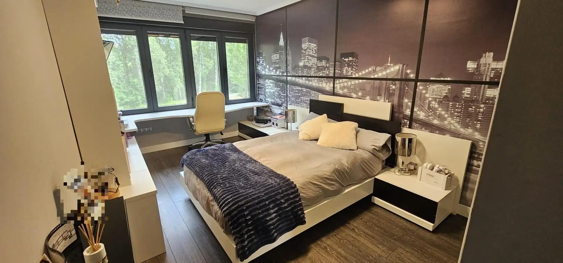 Schlafzimmer von Einfamilien-Reihenhaus zum Verkauf in Villaquilambre mit Heizung, Privatgarten und Parkett