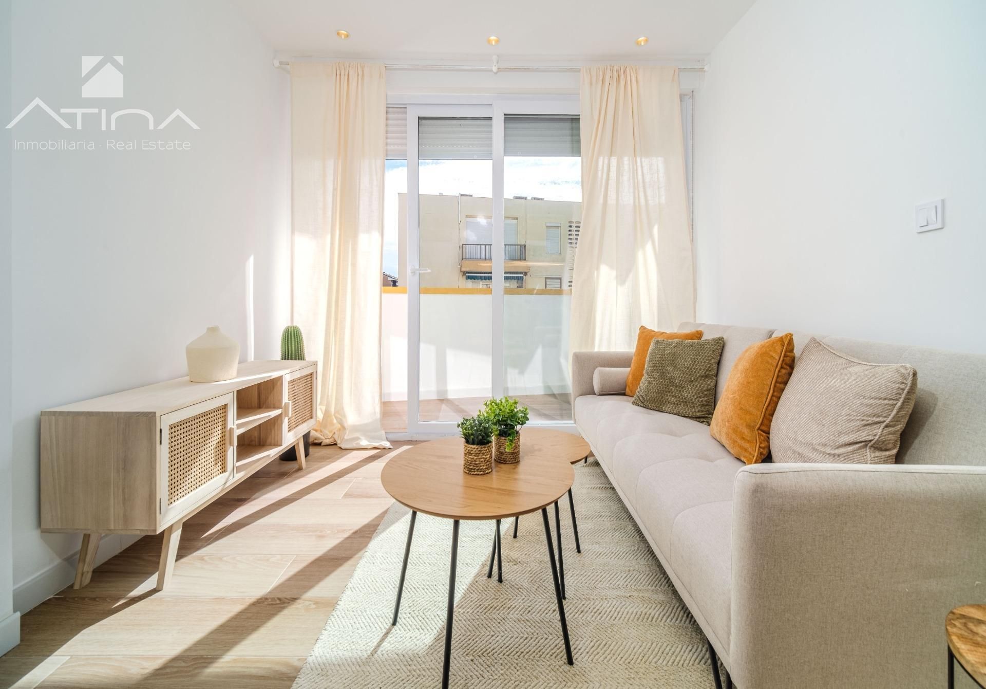 Sala d'estar de Apartament en venda en Jávea / Xàbia amb Aire condicionat, Jardí privat i Terrassa