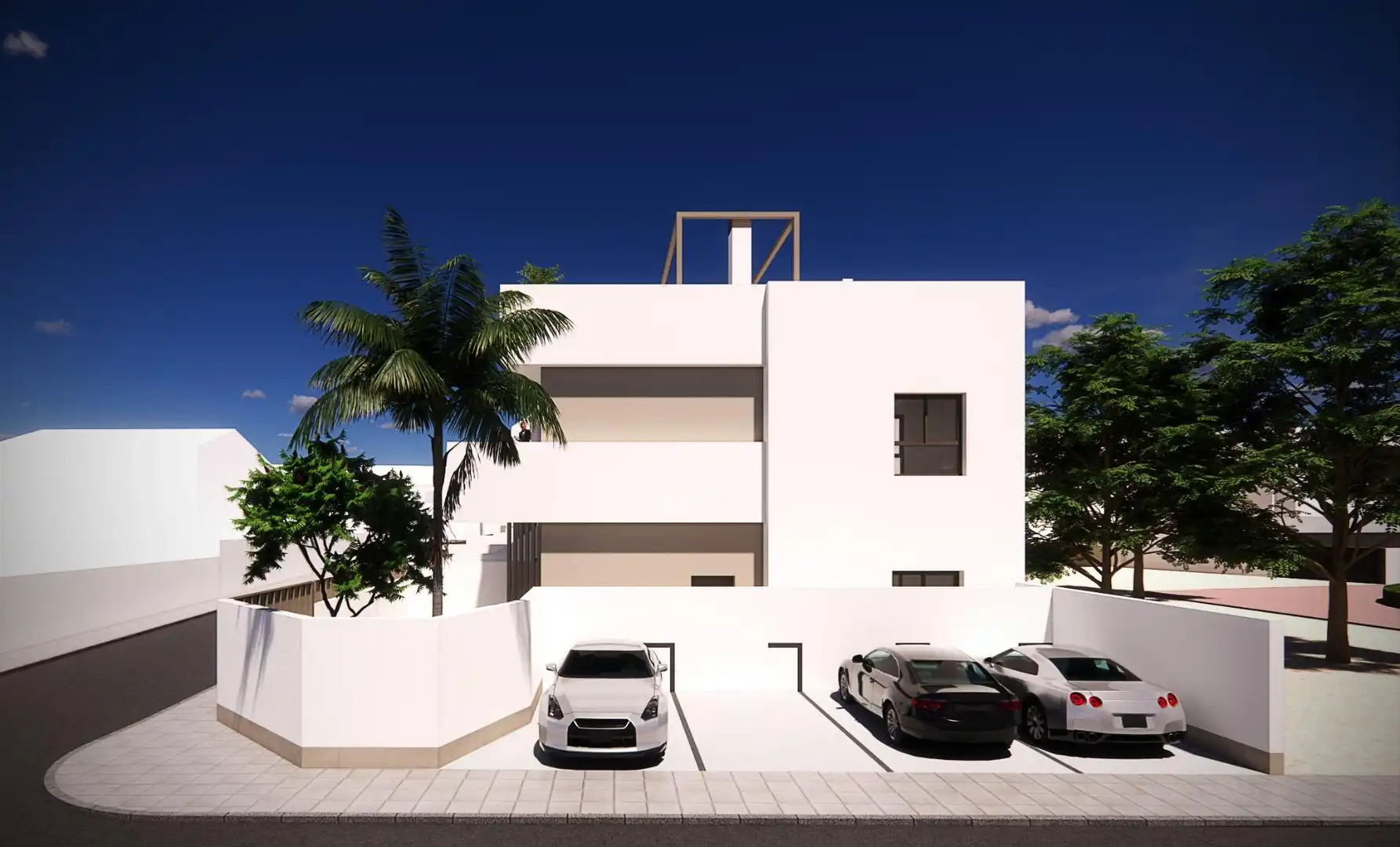 Vista exterior de Casa o xalet en venda en Pilar de la Horadada amb Jardí privat, Terrassa i Piscina