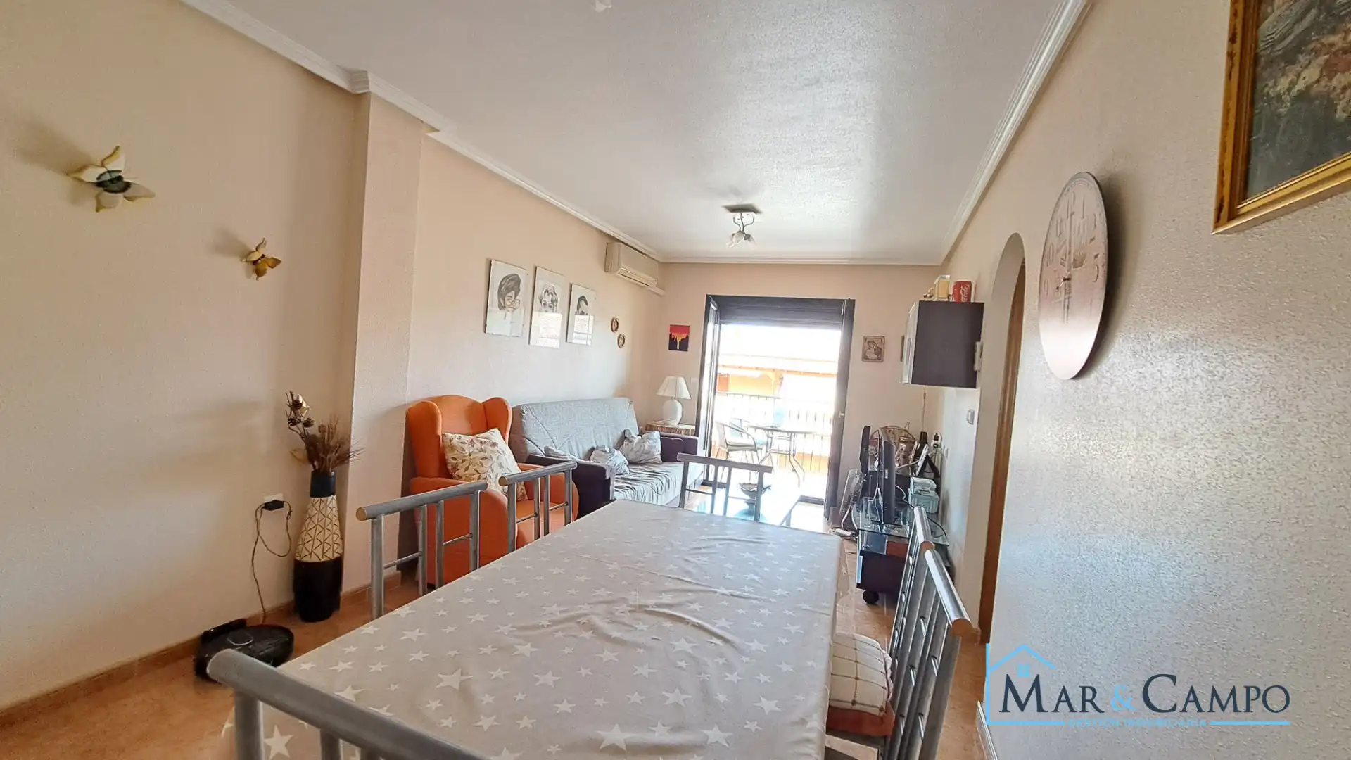 Living room of Flat for sale in Los Alcázares  with Terrace, Furnished and Balcony