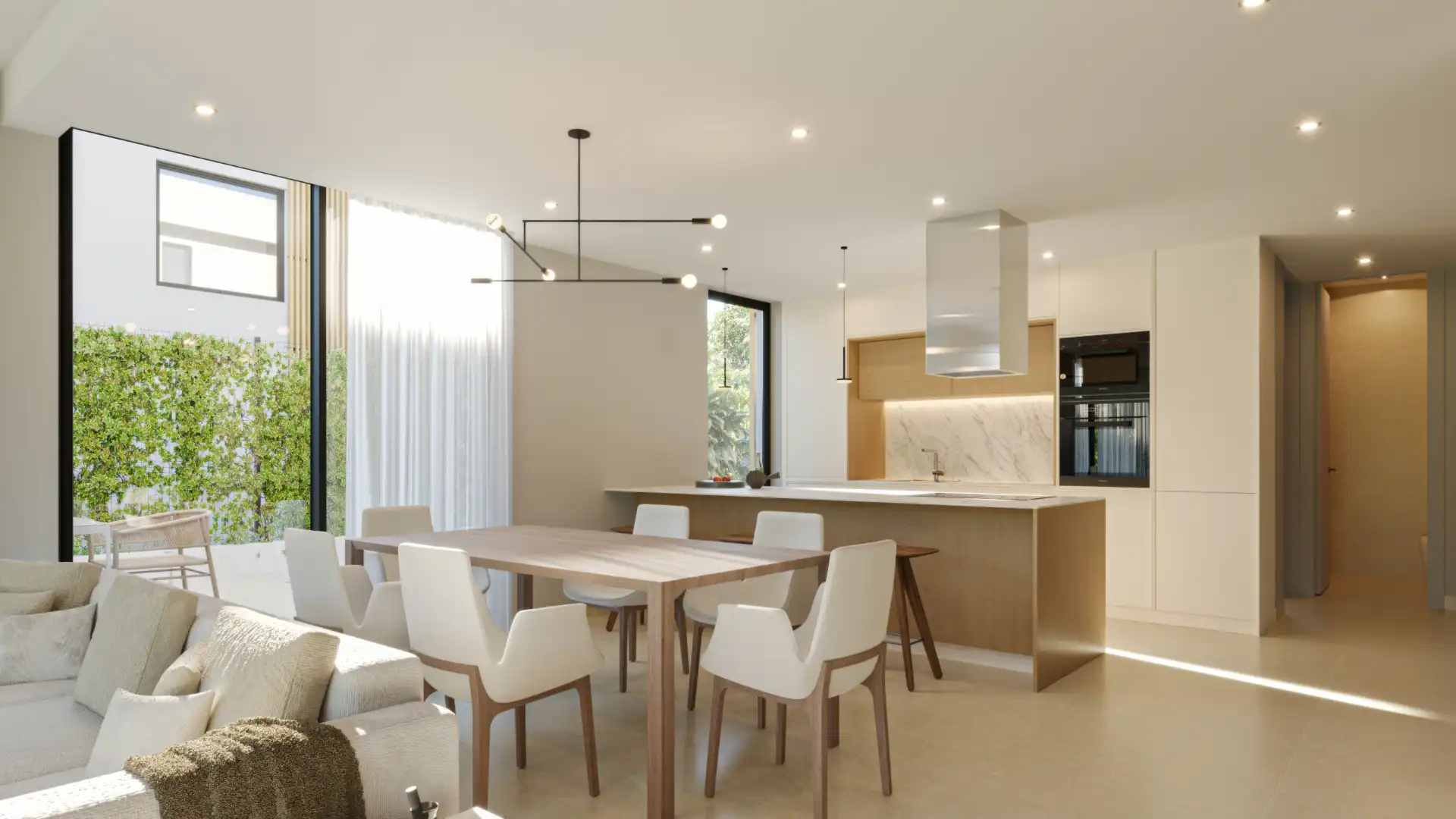 Comedor de Casa o chalet para compartir en Finestrat con Aire acondicionado, Calefacción y Jardín privado