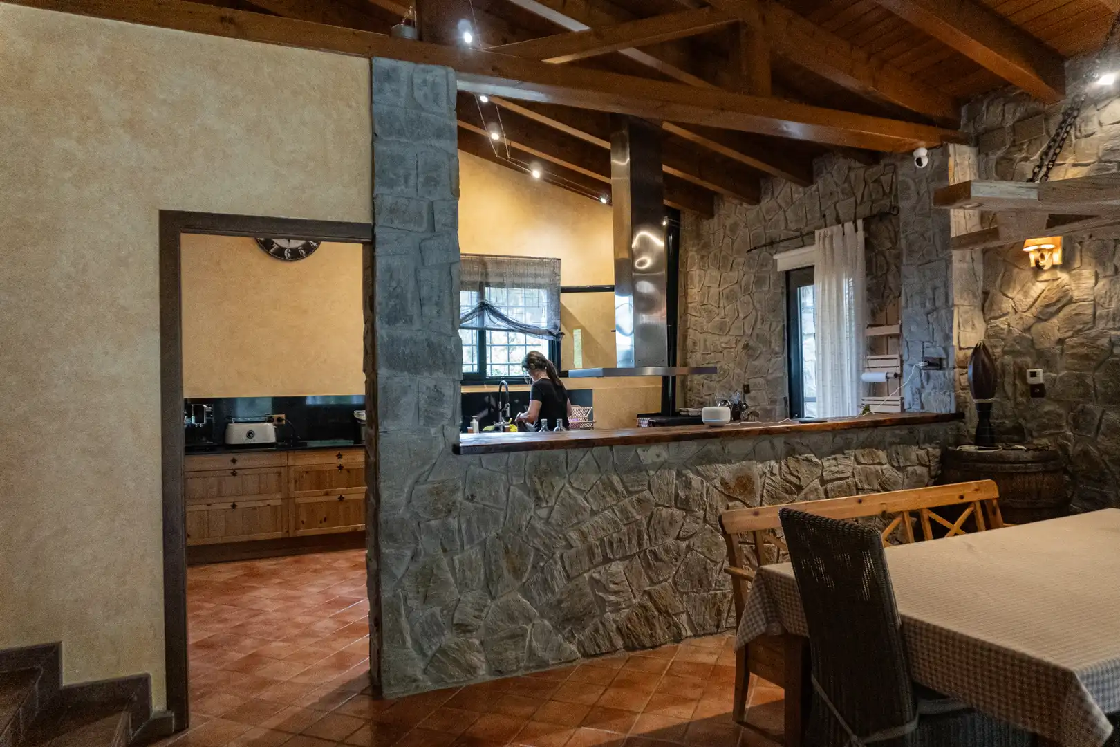 Küche von Haus oder Chalet zur Miete in Vallgorguina mit Heizung, Privatgarten und Parkett